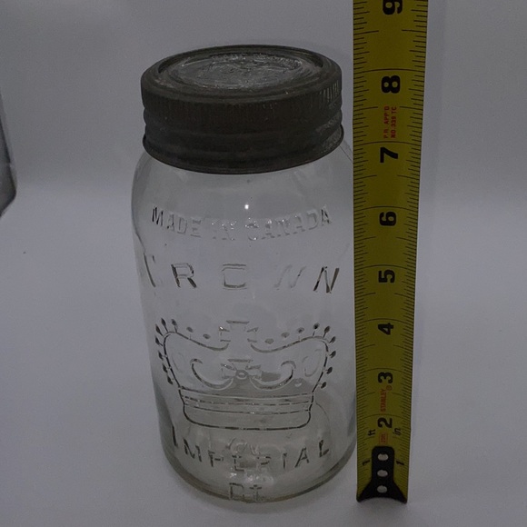 Vintage 1932 Crown Quart Mason Canning Preserving Pickling Glas… - Picture 9 of 13